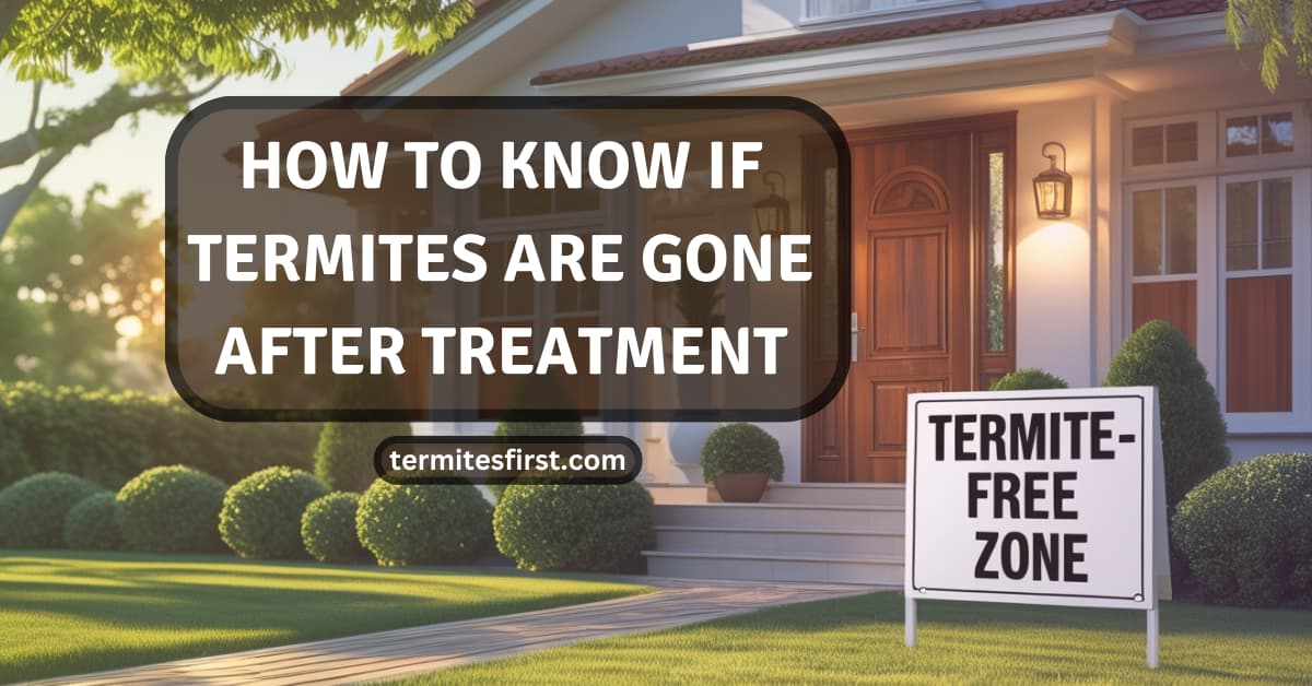 how to know if termites are gone after treatment