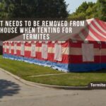 What needs to be removed from house when tenting for termites